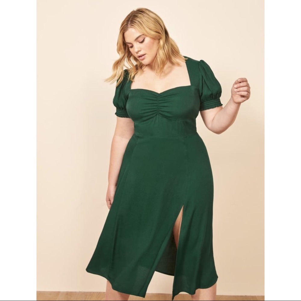 Reformation green Lacey dress